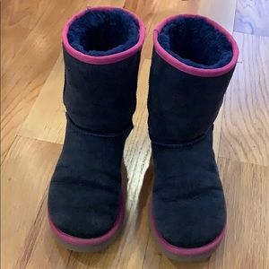 Blue and pink uggs